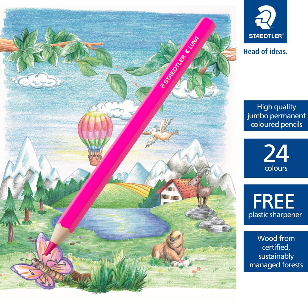 Staedtler Luna Jumbo Coloured Pencils - Image 2